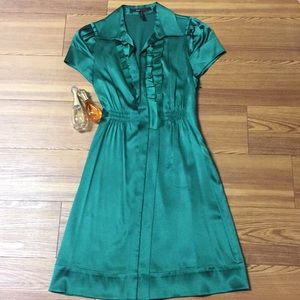 BCBG Maxazria Silk Emerald Dress